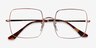 Ray-Ban Square Bronze MetalEyeglass Frames from EyeBuyDirect, Closed View