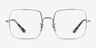 Ray-Ban Square Silver MetalEyeglass Frames from EyeBuyDirect, Front View