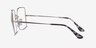 Ray-Ban Square Silver MetalEyeglass Frames from EyeBuyDirect, Side View
