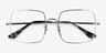 Ray-Ban Square Silver MetalEyeglass Frames from EyeBuyDirect, Closed View