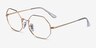 Ray-Ban Octagon Gold MetalEyeglass Frames from EyeBuyDirect, Angle View