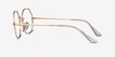 Ray-Ban Octagon Gold MetalEyeglass Frames from EyeBuyDirect, Side View