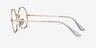 Ray-Ban Octagon Gold MetalEyeglass Frames from EyeBuyDirect, Side View