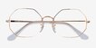 Ray-Ban Octagon Gold MetalEyeglass Frames from EyeBuyDirect, Closed View