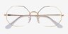 Ray-Ban Octagon Gold MetalEyeglass Frames from EyeBuyDirect, Closed View