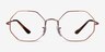 Ray-Ban Octagon Bronze MétalMontures de lunettes de vue d'EyeBuyDirect, Vue de Face