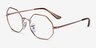 Ray-Ban Octagon Bronze MétalMontures de lunettes de vue d'EyeBuyDirect, Vue d'Angle