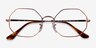 Ray-Ban Octagon Bronze MétalMontures de lunettes de vue d'EyeBuyDirect, Vue Rapprochée