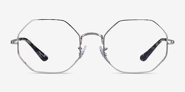 Ray-Ban Octagon Silver Metal Eyeglass Frames
