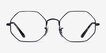 Ray-Ban Octagon Black MetalEyeglass Frames from EyeBuyDirect, Front View