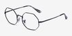 Ray-Ban Octagon Black MetalEyeglass Frames from EyeBuyDirect, Angle View
