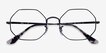 Ray-Ban Octagon Black MetalEyeglass Frames from EyeBuyDirect, Closed View