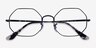 Ray-Ban Octagon Black MetalEyeglass Frames from EyeBuyDirect, Closed View