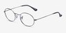 Ray-Ban RB3547V Oval Gunmetal MetalEyeglass Frames from EyeBuyDirect, Angle View