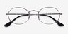 Ray-Ban RB3547V Oval Gunmetal MetalEyeglass Frames from EyeBuyDirect, Closed View