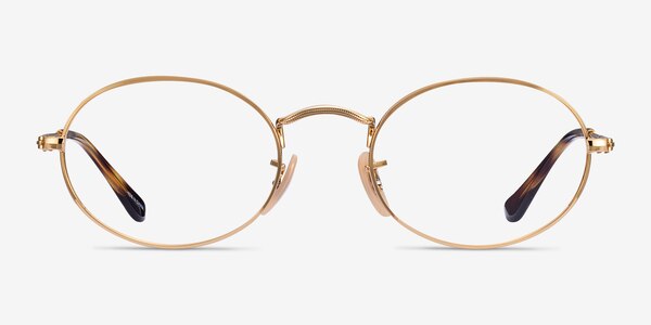 Ray-Ban RB3547V Oval Gold Metal Eyeglass Frames