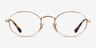 Ray-Ban RB3547V Oval Gold MetalEyeglass Frames from EyeBuyDirect, Front View