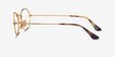 Ray-Ban RB3547V Oval Gold MetalEyeglass Frames from EyeBuyDirect, Side View