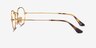 Ray-Ban RB3547V Oval Gold MetalEyeglass Frames from EyeBuyDirect, Side View