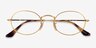Ray-Ban RB3547V Oval Gold MetalEyeglass Frames from EyeBuyDirect, Closed View