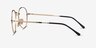 Ray-Ban RB3582V Round Black Gold MétalMontures de lunettes de vue d'EyeBuyDirect, Vue de Côté