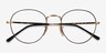 Ray-Ban RB3582V Round Black Gold MétalMontures de lunettes de vue d'EyeBuyDirect, Vue Rapprochée