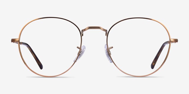 Ray-Ban RB3582V Round Bronze Copper MétalMontures de lunettes de vue d'EyeBuyDirect, Vue de Face