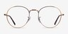 Ray-Ban RB3582V Round Bronze Copper MétalMontures de lunettes de vue d'EyeBuyDirect, Vue de Face