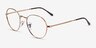 Ray-Ban RB3582V Round Bronze Copper MétalMontures de lunettes de vue d'EyeBuyDirect, Vue d'Angle