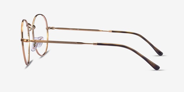 Ray-Ban RB3582V Round Bronze Copper MétalMontures de lunettes de vue d'EyeBuyDirect, Vue de Côté