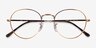 Ray-Ban RB3582V Round Bronze Copper MétalMontures de lunettes de vue d'EyeBuyDirect, Vue Rapprochée