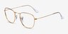 Ray-Ban RB3857V Gold MetalEyeglass Frames from EyeBuyDirect, Angle View