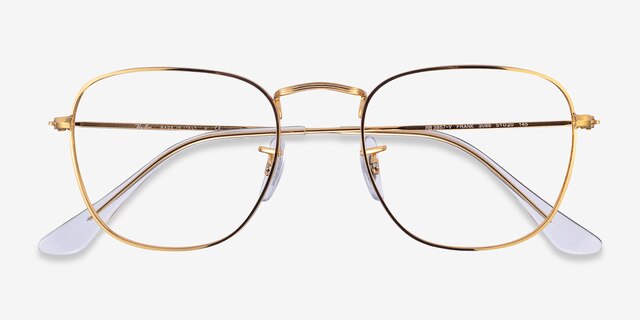 Ray-Ban RB3857V Gold MetalEyeglass Frames from EyeBuyDirect, Closed View