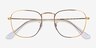 Ray-Ban RB3857V Gold MetalEyeglass Frames from EyeBuyDirect, Closed View