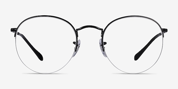 Ray-Ban RB3947V Round Black Metal Eyeglass Frames from EyeBuyDirect