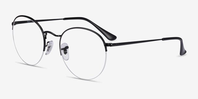 Ray-Ban RB3947V Round Black MetalEyeglass Frames from EyeBuyDirect, Angle View