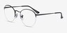 Ray-Ban RB3947V Round Black MetalEyeglass Frames from EyeBuyDirect, Angle View