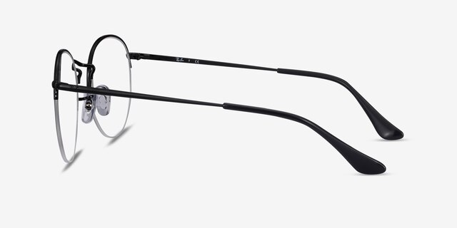 Ray-Ban RB3947V Round Black MetalEyeglass Frames from EyeBuyDirect, Side View