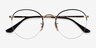 Ray-Ban RB3947V Round Black Gold MetalEyeglass Frames from EyeBuyDirect, Closed View