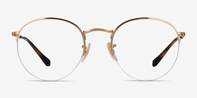 Ray-Ban RB3947V Round Gold MetalEyeglass Frames from EyeBuyDirect, Front View
