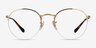 Ray-Ban RB3947V Round Gold MetalEyeglass Frames from EyeBuyDirect, Front View