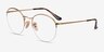 Ray-Ban RB3947V Round Gold MetalEyeglass Frames from EyeBuyDirect, Angle View
