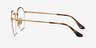 Ray-Ban RB3947V Round Gold MetalEyeglass Frames from EyeBuyDirect, Side View