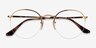 Ray-Ban RB3947V Round Gold MetalEyeglass Frames from EyeBuyDirect, Closed View