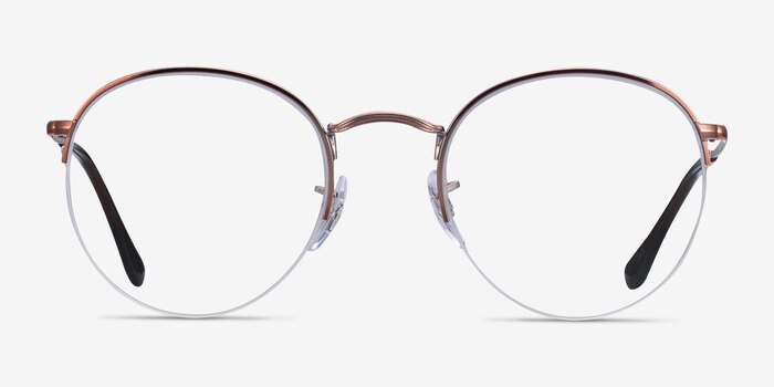 Ray-Ban RB3947V Round Bronze Copper Metal Eyeglass Frames from EyeBuyDirect