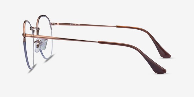 Ray-Ban RB3947V Round Bronze Copper MetalEyeglass Frames from EyeBuyDirect, Side View