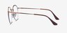 Ray-Ban RB3947V Round Bronze Copper MetalEyeglass Frames from EyeBuyDirect, Side View