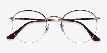Ray-Ban RB3947V Round - Round Bronze Copper Frame Eyeglasses | Eyebuydirect