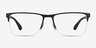 Ray-Ban RB6335 Black MetalEyeglass Frames from EyeBuyDirect, Front View