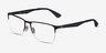Ray-Ban RB6335 Black MetalEyeglass Frames from EyeBuyDirect, Angle View